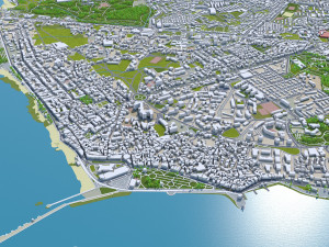 Porto city portugal 40km 3D Модель