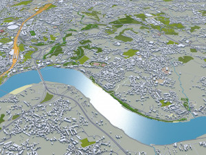 Porto city portugal 40km 3D Модель