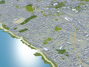 Porto city portugal 40km 3D Модель
