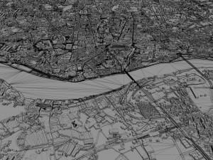 Porto city portugal 40km 3D Модель