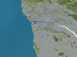 Porto city portugal 40km 3D Модель