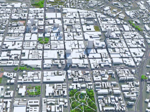 Pretoria stad Zuid-Afrika 60 km 3D Model