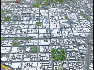 Pretoria stad Zuid-Afrika 60 km 3D Model
