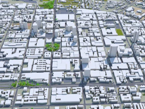 Pretoria stad Zuid-Afrika 60 km 3D Model