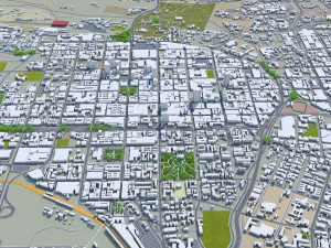 Pretoria stad Zuid-Afrika 60 km 3D Model