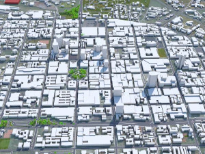 Pretoria stad Zuid-Afrika 60 km 3D Model
