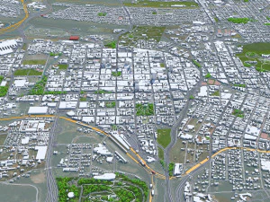 Pretoria stad Zuid-Afrika 60 km 3D Model