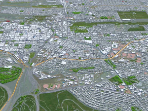 Pretoria stad Zuid-Afrika 60 km 3D Model