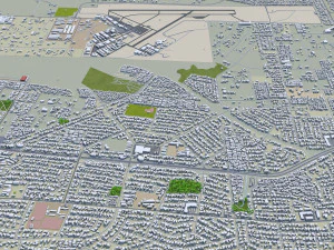 Pretoria stad Zuid-Afrika 60 km 3D Model