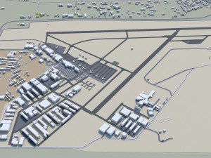 Pretoria stad Zuid-Afrika 60 km 3D Model