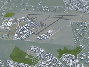 Pretoria stad Zuid-Afrika 60 km 3D Model