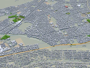 Pretoria stad Zuid-Afrika 60 km 3D Model