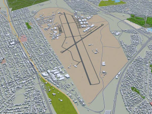 Pretoria stad Zuid-Afrika 60 km 3D Model