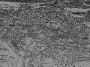 Pretoria stad Zuid-Afrika 60 km 3D Model