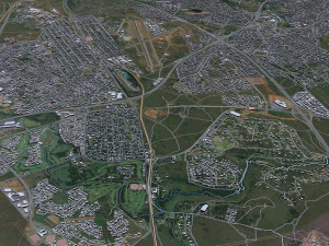 Pretoria stad Zuid-Afrika 60 km 3D Model