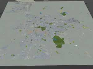 Pretoria stad Zuid-Afrika 60 km 3D Model
