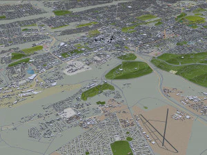 Pretoria stad Zuid-Afrika 60 km 3D Model
