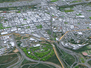 Pretoria stad Zuid-Afrika 60 km 3D Model