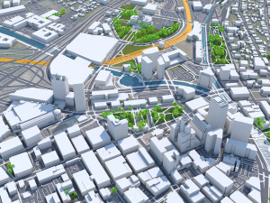 Providence and pawtucket rhode city island usa 30km 3D Model