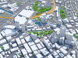 Providence and pawtucket rhode city island usa 30km 3D Model