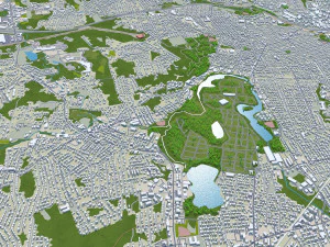 Providence and pawtucket rhode city island usa 30km 3D Model