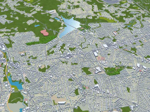 Providence and pawtucket rhode city island usa 30km 3D Model