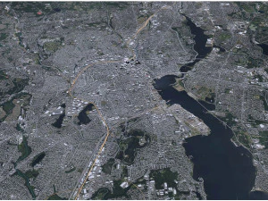 Providence and pawtucket rhode city island usa 30km 3D Model