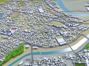 पुणे शहर भारत 50 कि.मी 3D मॉडल