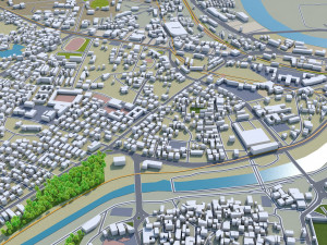 Pune city india 50km 3D-Modell