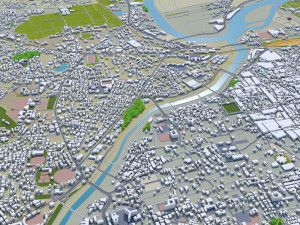 Pune city india 50km 3D-Modell