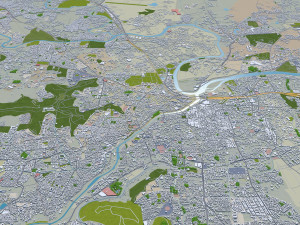 Pune city india 50km 3D-Modell