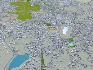 Pune city india 50km 3D-Modell