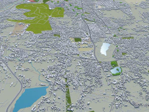 Pune city india 50km 3D Model
