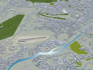 Pune city india 50km 3D-Modell