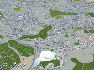 Pune city india 50km 3D Model