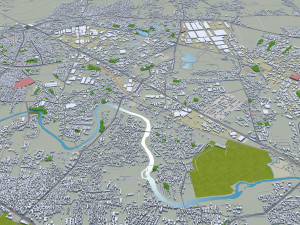 Pune city india 50km 3D-Modell
