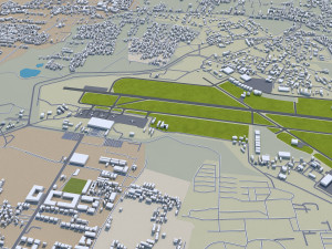 Pune city india 50km 3D-Modell