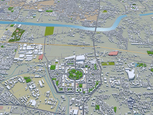 Pune city india 50km 3D-Modell