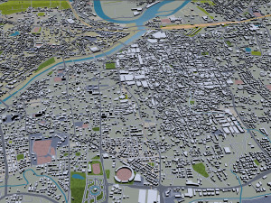 Pune city india 50km 3D-Modell