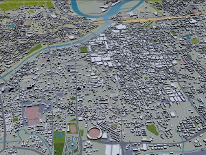 Pune city india 50km 3D Model