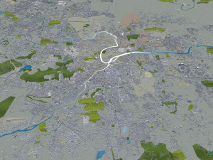 Pune city india 50km 3D-Modell