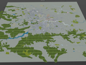 Pune city india 50km 3D-Modell