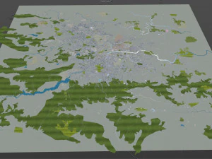 Pune city india 50km 3D Model