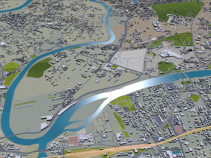 Pune city india 50km 3D-Modell