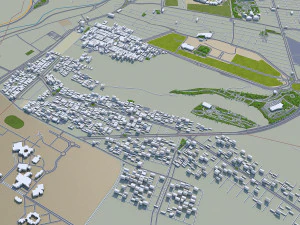 Kum şehri İran 60km 3D Model