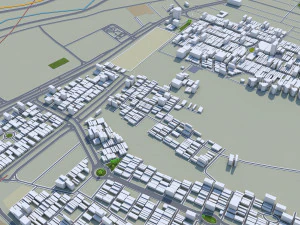 Qom city iran 60km 3D Model