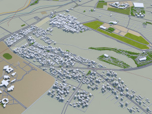 Qom city iran 60km 3D Model