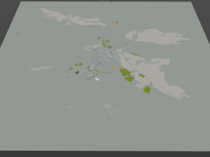 Qom city iran 60km 3D Model