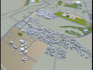 Qom city iran 60km 3D Model