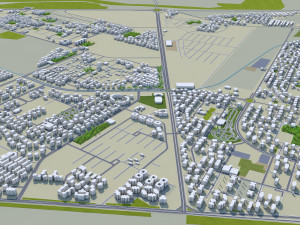 Qom city iran 60km 3D Model